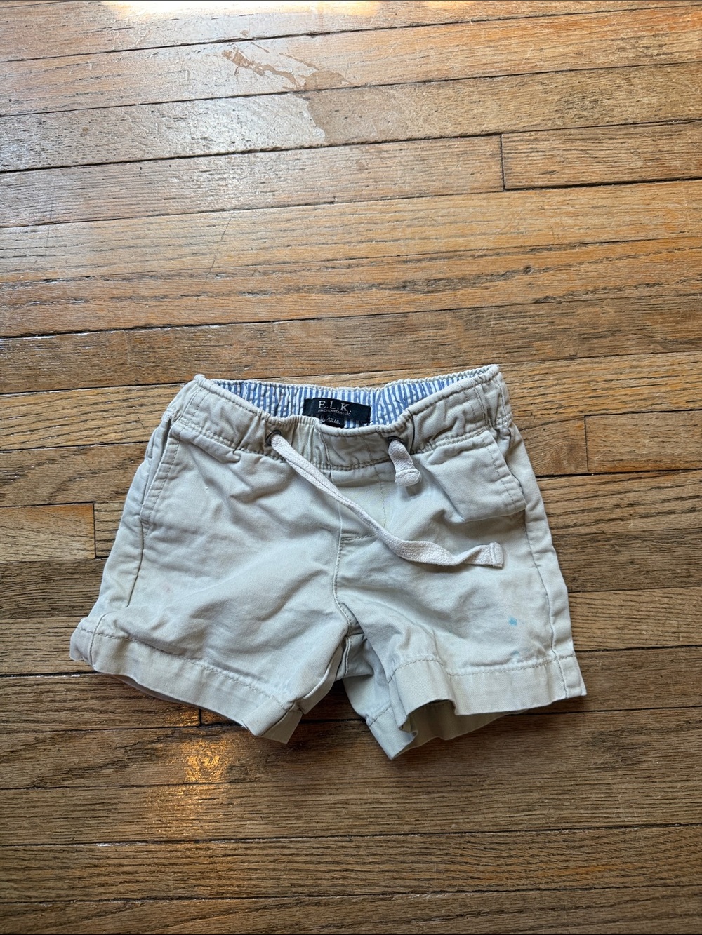 Elk Cream Drawstring Girls' Casual Shorts